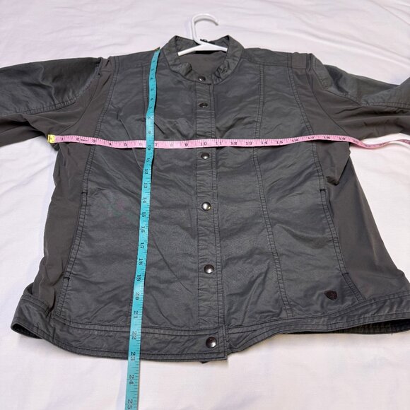 KÜHL Luna Moto Jacket Women’s Large Carbon Gray Soft Stretch EUC - Picture 12 of 14